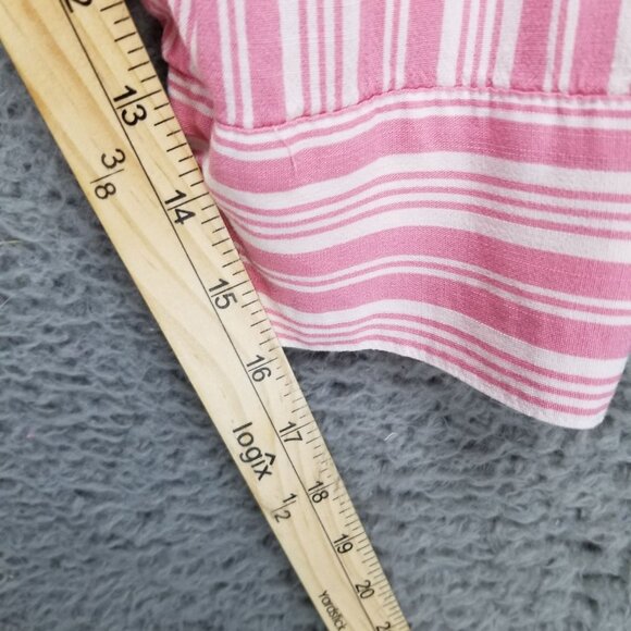 Torrid Shirt Womens 4X Pink Striped Long Sleeve Button Up Collared Pocket - Picture 9 of 11